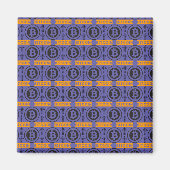 Bitcoin Logo-Muster Magnet (Vorne)