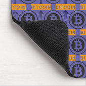 Bitcoin Logo-Muster Mousepad (Ecke)