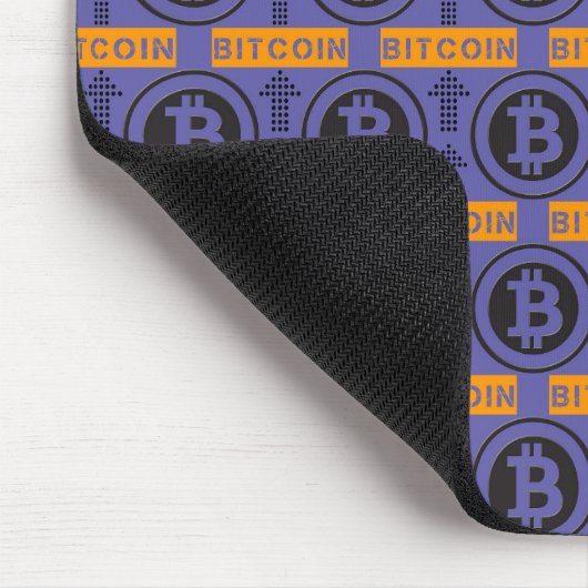 Bitcoin Logo-Muster Mousepad (Ecke)
