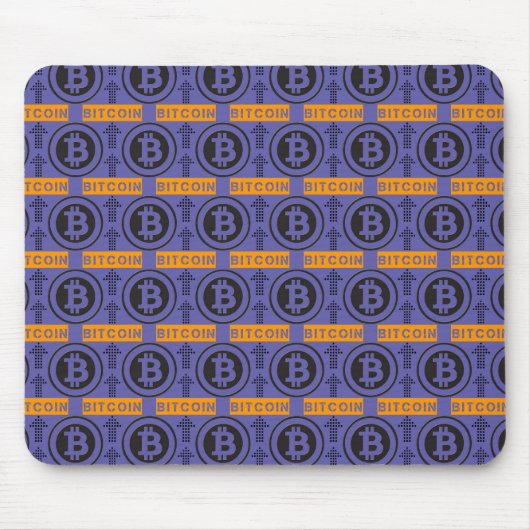 Bitcoin Logo-Muster Mousepad (Vorne)