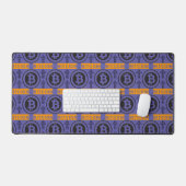 Bitcoin Logo-Muster Schreibtischunterlage (Tastatur & Maus)