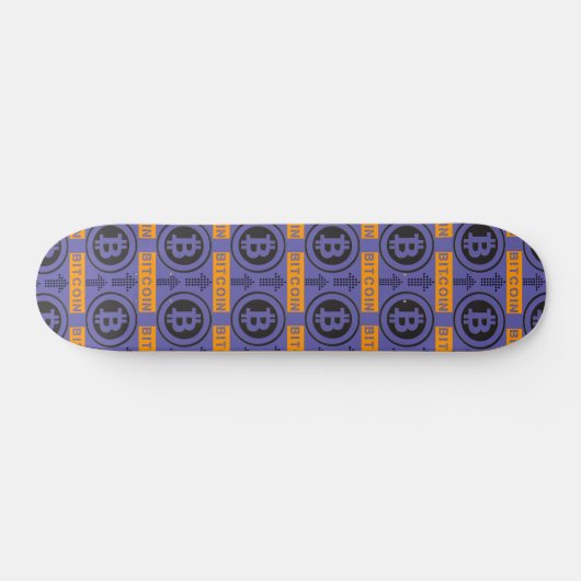 Bitcoin Logo-Muster Skateboard (Horizontal)