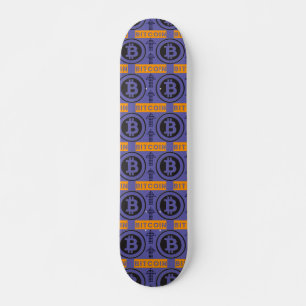 Bitcoin Logo-Muster Skateboard