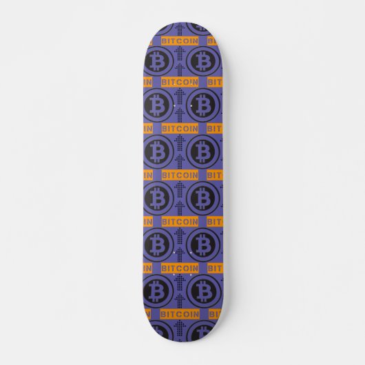 Bitcoin Logo-Muster Skateboard (Vorne)