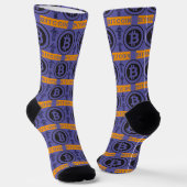 Bitcoin Logo-Muster Socken (Gewinkelt)