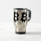 Bitcoin-Logo Reisebecher (VorderseiteRechts)