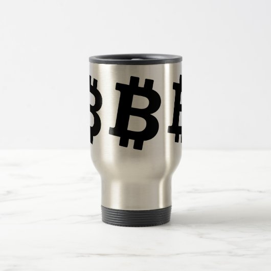 Bitcoin-Logo Reisebecher (Mittel)