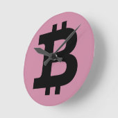 Bitcoin-Logo Runde Wanduhr (Winkel)