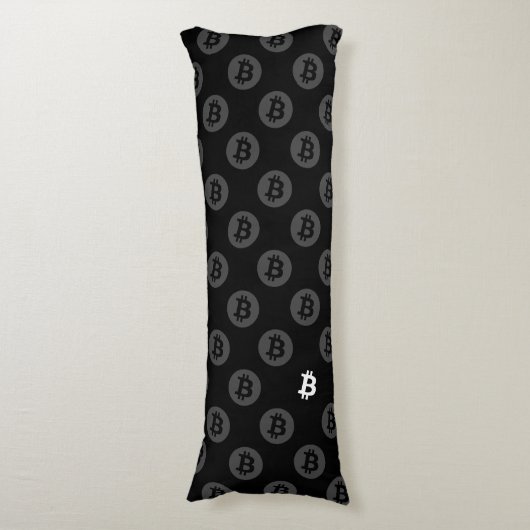Bitcoin-Logo Seitenschläferkissen (Vorderseite Vertikal)