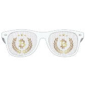 Bitcoin Logo Symbol Crypto Wappen Sonnenbrille (Vorderseite)