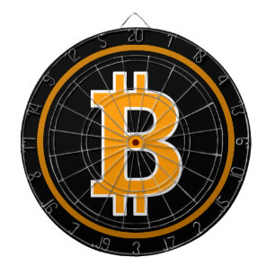 Bitcoin Logo-Symbol Cryptocurrency MünzeDartboard Dartscheibe