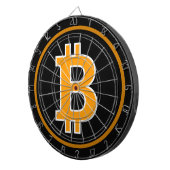Bitcoin Logo-Symbol Cryptocurrency MünzeDartboard Dartscheibe (Vorderseite rechts)