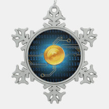 Bitcoin Logo-Symbol-Schlüsselweihnachtsverzierung