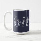 Bitcoin Logo Wortgrafik Kaffeetasse (Links)