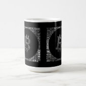 Bitcoin Logo Wortgrafik Kaffeetasse (Mittel)