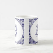Bitcoin Logo Wortgrafik Kaffeetasse (Mittel)