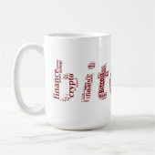 Bitcoin Logo Wortgrafik Kaffeetasse (Links)