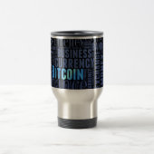 Bitcoin Logo Wortgrafik Reisebecher (Mittel)