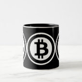 Bitcoin-Logo Zweifarbige Tasse (Mittel)