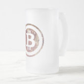 Bitcoin Mattglas Bierglas (VorderseiteRechts)