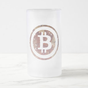 Bitcoin Mattglas Bierglas