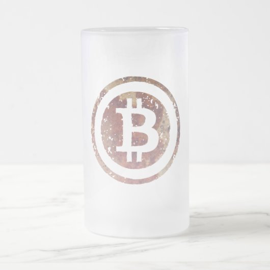 Bitcoin Mattglas Bierglas (Mittel)