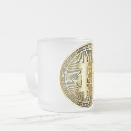 Bitcoin Mattglastasse (Vorderseite Links)