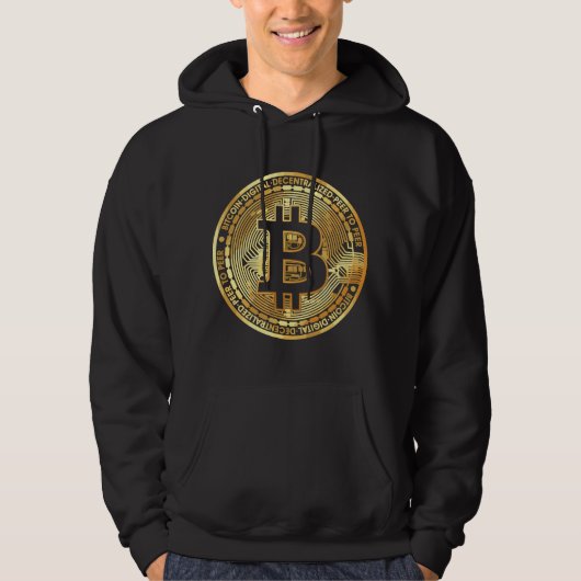 Bitcoin - Metallmünzendesign - BTC Hoodie (Vorderseite)