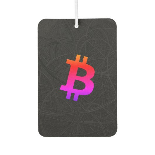 Bitcoin Miami Neuron Schwarz Autolufterfrischer (Vorderseite)