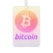 Bitcoin Miami Watercolor (Logo + Text) Autolufterfrischer (Rückseite)