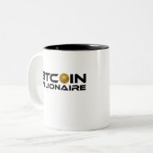 Bitcoin Millionaire Crypto Ethereum Investor Zweifarbige Tasse (Vorderseite Links)