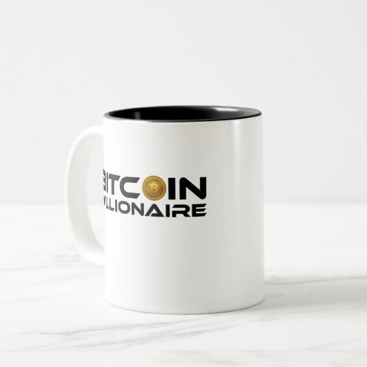 Bitcoin Millionaire Crypto Ethereum Investor Zweifarbige Tasse (Vorderseite Links)