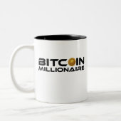 Bitcoin Millionaire Crypto Ethereum Investor Zweifarbige Tasse (Links)