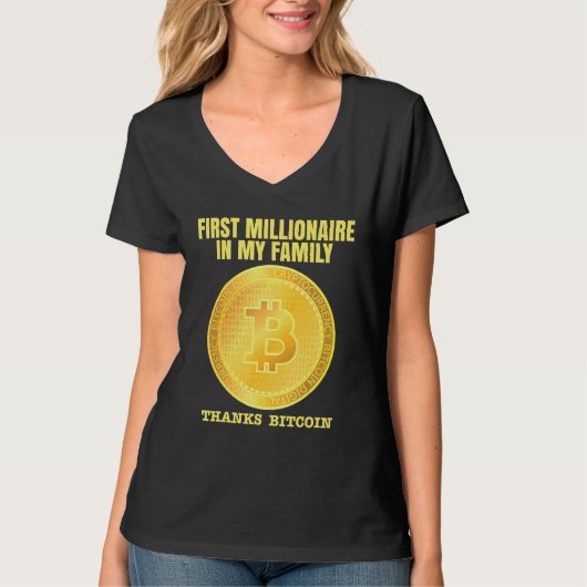 Bitcoin Millionaire Dezentralisierung Crypto T-Shirt (Vorderseite)