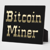 Bitcoin Miner (auf schwarz) Fotoplatte (Seite)