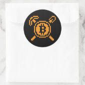 Bitcoin Miner BTC 8-Bit | Aufkleber (Tasche)