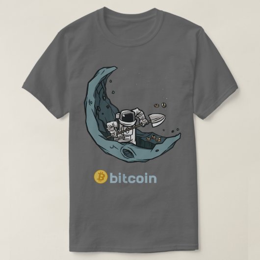 Bitcoin Mining Astronaut HODL BTC Kryptowährung C T-Shirt (Design vorne)