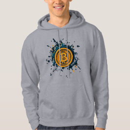 Bitcoin Mining im Weltraum - glühendes Astronauten Hoodie