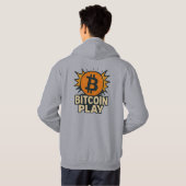 Bitcoin Mining im Weltraum - glühendes Astronauten Hoodie (Schwarz voll)