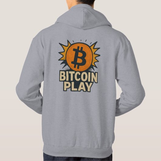 Bitcoin Mining im Weltraum - glühendes Astronauten Hoodie (Rückseite)
