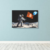 "Bitcoin Mond" Ölgemälde #1 Leinwanddruck (Insitu (Holzboden))