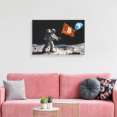 "Bitcoin Mond" Ölgemälde #1 Leinwanddruck (Insitu (Wohnzimmer))