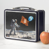 "Bitcoin Mond" Ölgemälde #1 Metall Brotdose (Beispiel)