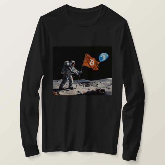 "Bitcoin Mond" Ölgemälde #1 T-Shirt (Design vorne)