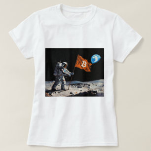 "Bitcoin Mond" Ölgemälde #1 T-Shirt