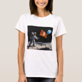 "Bitcoin Mond" Ölgemälde #1 T-Shirt (Vorderseite)