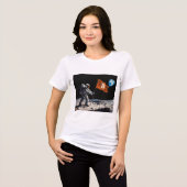 "Bitcoin Mond" Ölgemälde #1 Tri-Blend Shirt (Vorderseite voll)