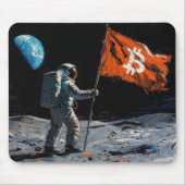 "Bitcoin Mond" Ölgemälde #5 Mousepad (Vorne)