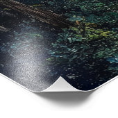 Bitcoin Moon BTC Kunstölmalerei Fotodruck (Ecke)