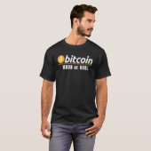 Bitcoin Moon oder Hodl Fun Bitcoin Blockchain Kryp T-Shirt (Vorne ganz)